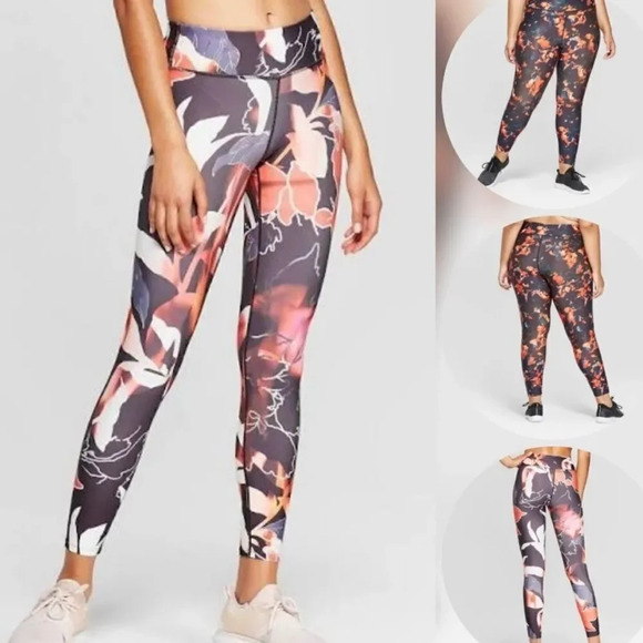 joylab legging pink orange abstract print - Picture 1 of 12